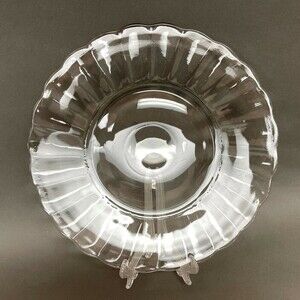 Clear Glass Cake Plate Serving Tray Round 14 1/8" Across